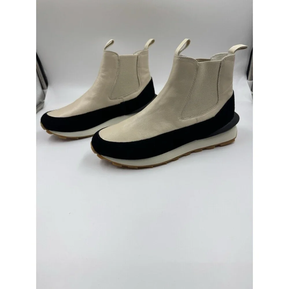 J Slides NYC Eloise Beige Ankle Boots Shoes Women’s Size 8M